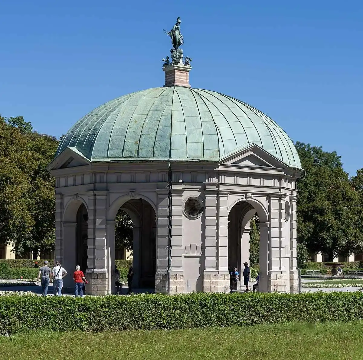 The Dianatempel at the centre of the Hofgarten, which costs nothing to walk into