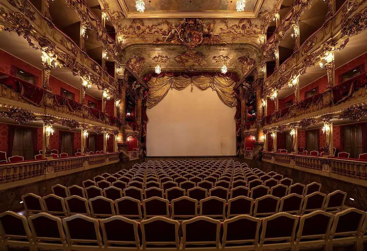 The Cuvilliés Theatre, four tiers of carved boxes that spent the war in storage